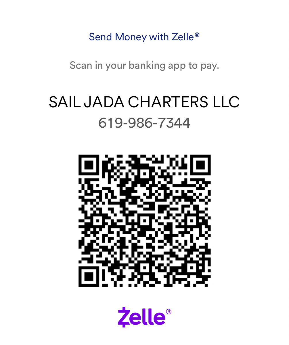 Official Zelle QR code for Sail JADA Charters LLC